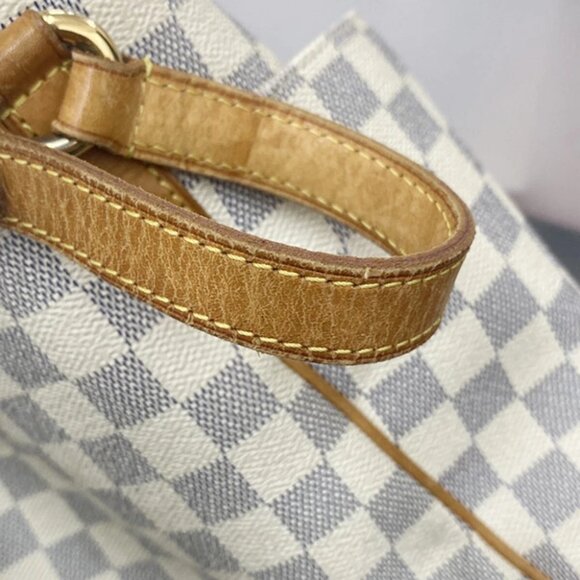 LOUIS VUITTON Totally PM Shoulder Bag Damier Azur Leather White - Picture 11 of 16